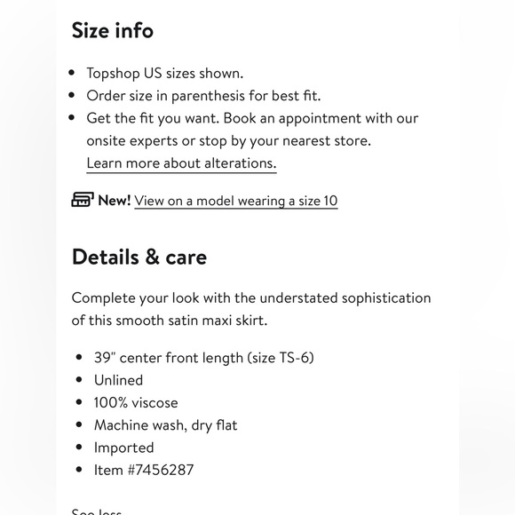 Topshop Stone Gold Bias Satin Maxi Skirt - Picture 7 of 7